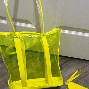 Transparent Yellow Tote Bag